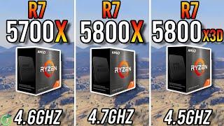 Ryzen 7 5700X vs Ryzen 7 5800X vs Ryzen 7 5800X3D