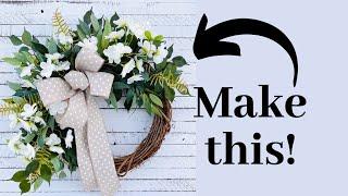 HOW TO MAKE A YEAR ROUND WREATH Easy wreath tutorial #wreathmaking #wreathtutorial