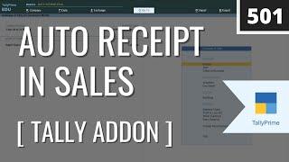 Auto Receipt TDL Tally  Auto Receipt in Sales Invoice with Multi Ledger  TallyPrime AddOn