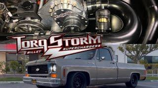 Supercharger Torq Storm Supercharger install on 1974 C10 Squarebody