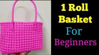 1 Roll basket for beginners   basket making in tamil....