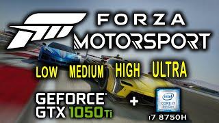 GTX 1050 Ti in Forza Motorsport 2023 - Benchmark All Graphics Setting + i7 8750h