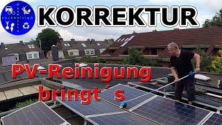 Korrektur Neue Erkenntnisse zum Reinigen der Photovoltaik-Module