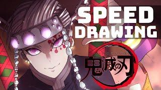 Tengen Uzui Demon Slayer Anime style art -Speed Painting