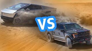 Cybertruck vs Raptor R Ultimate Off-Road Duel