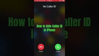 How to hide Caller ID in iPhone