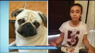 Menina de dez anos faz apelo por cachorro furtado