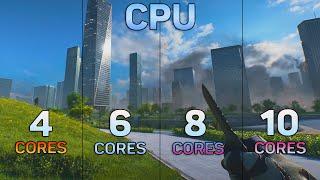 4 Cores vs 6 Cores vs 8 Cores vs 10 Cores CPU Test