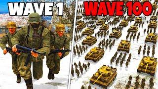 Can German Army Survive 100 WAVES of US ARMY INVASION? - Gates of Hell New Update