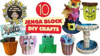 10 Fast Easy Dollar Tree Jenga Block DIYS