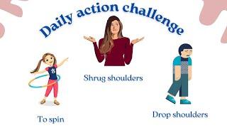 Lesson 11 Daily Actions Challenge  Raise Shake Nod & More#improveyourenglish #actionverbs.