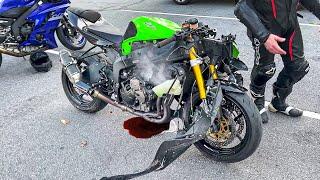 DESTROYED MOTORCYCLES  EPIC & CRAZY MOTORCYCLE MOMENTS  Ep. 133