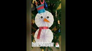 How to Make a Paper Snowman  Christmas Craft for Kids