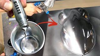 Spraying LIQUID MIRROR - The Most REFLECTIVE Paint on Earth The Real Deal?