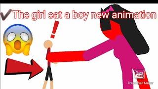 ️The girl eat a boy new animation #shorts #sticknodespro