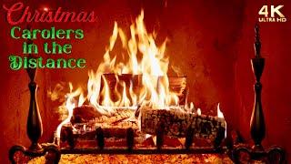  Carolers in the Distance Christmas FireplaceTraditional Christmas Carols Wind & Church Bells