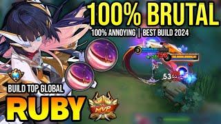 RUBY BEST BUILD 2024  BUILD TOP GLOBAL RUBY GAMEPLAY  MOBILE LEGENDS