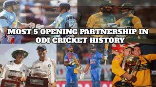 Most 5 Powerful Opening Batting Partnership in ODI Cricket History Ten Star Entertainment