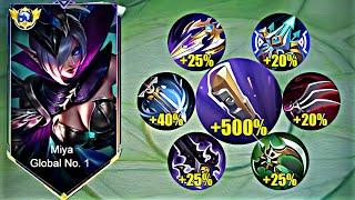 BEST MIYA BUILD FOR EASILY DESTROYING TURES NEW MIYA BUILD & EMBLEM#mobilelegends