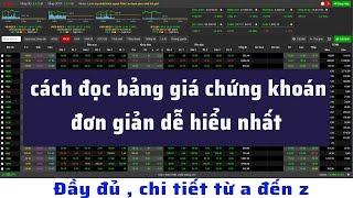 Cách đọc bảng giá chứng khoán mới nhất  đơn giản dễ hiểu . Cách mua bán cổ phiếu chứng khoán .