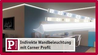 Indirekte Beleuchtung Stuckleisten und Licht-Voute mit LED Strips und Corner Profil