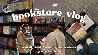 autumn bookstore vlog book shopping at barnes and noble + book haul booktok classic lit poetry