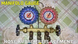 Manifold gauge rubber replacement