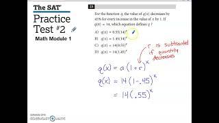 SAT Practice Test #2 Math Module 1 Problem #23