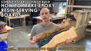 How To Make Epoxy Resin Cutting Boards - DIY River Resin Charcuterie Boards + Big Time Saving Molds