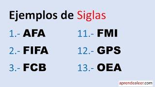 20 ejemplos de siglas