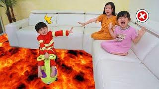 地上有岩漿短劇爸爸和孩子們的故事！The Floor Is Lava With JO Channel