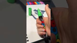 Drawing Toothless Dancing Meme with Posca Markers #shorts