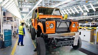 Tour of Land Rover Giant Factory Producing the Old School Defender - Production Line