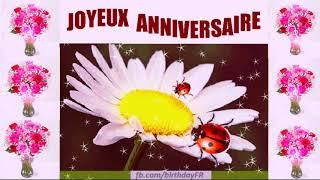 Marguerite coccinelle message video de voeux danniversaire