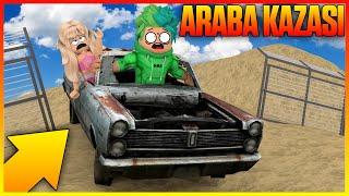 KÖTÜ ARABA İLE UÇURUMDAN UÇTUK  DRIVE CARS DOWN A HILL ROBLOX  HAN KRAL EKİP