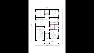 one-story house 12x15. house plan 12x15   одноэтажный дом план дома 12х15