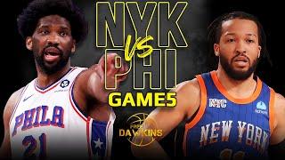 New York Knicks vs Philadelphia 76ers Game 5 Full Highlights  2024 ECR1  FreeDawkins