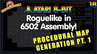Lets Make EdVenture #18 Procedural Map Generation Part 1 - 6502 Assembly Atari 8-bit RNG