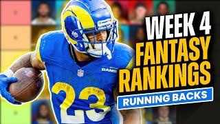 Week 4 Fantasy Football Rankings & Tiers  Running Back Predictions 2024