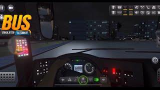 Bus Simulator Ultimate Mobile GamePlay  Drive the SETRA TOPCLASS S 417 HDH Bus in Night