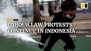 Violent protests against Indonesias Omnibus Law on job creation enter second week
