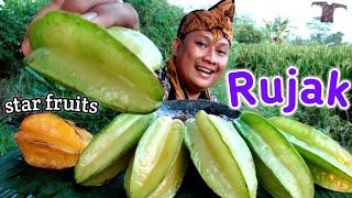 ROJAK STAR FRUITS  MUKBANG RUJAK BUAH BELIMBING MUDA  RUJAK BELIMBING BINTANG @NaturalLifeTV2021