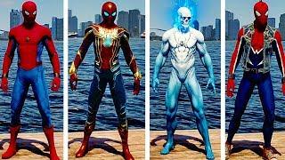 SPIDER MAN PS4 All Suits And Suit Powers UNLOCKED Free Roam Gameplay SPIDERMAN PS4
