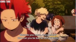 Bakugo is good at using knife