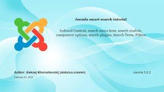 Joomla smart search tutorial