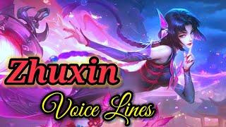 Zhuxin voice lines and quotes - dialogues Mobile Legends Noygen