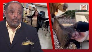 Racist Karen Chucks N-Word Gets SNATCHED And Beaten At Grocery Store  Roland Martin