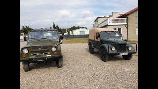 New-made UAZ 469B and old GAZ 69