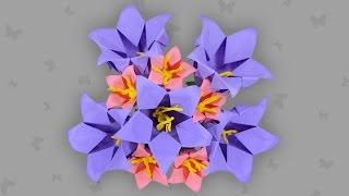 Origami Glockenblume Bell Flower Campanula - Faltanleitung Live erklärt