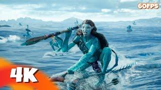 4K60FPS AVATAR 2 War Action Scene Final Battle - The Way of Water Hollywood Movie Review - IMAX